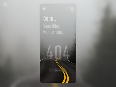 404 Not found · Screen concept 404 app app design blur concept design fog ios mobile not found phone road screen street ui ui design ux ux design