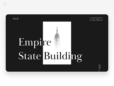 Empire State Building · Landing page app black and white concept design empire state building landing page modern new york ui ui design ux ux design web design website