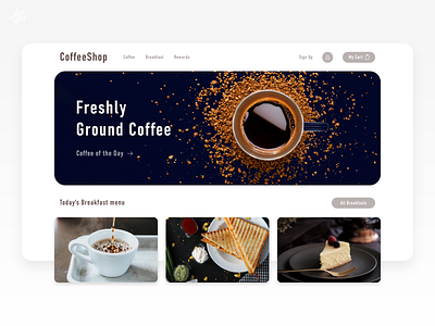 Coffee shop · Landing page breakfast coffee concept design ecommerce home homepage landing page page shop ui ui design ux ux design web web design website