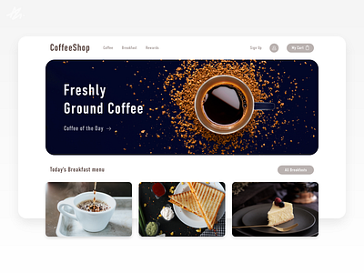 Coffee shop · Landing page