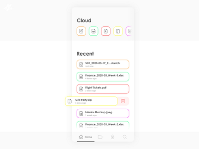 Cloud client · App design concept android app app design client cloud concept design files ios minimal mobile modern phone simple storage ui ui design ux ux design