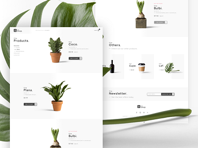 theShop. · Category page category page design ecommerce plants shop web design web development
