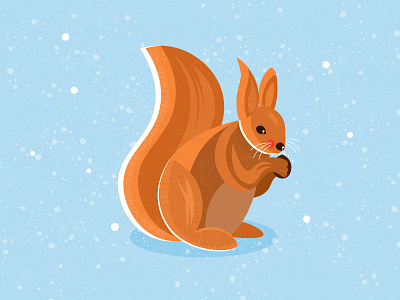 2D vector illustration in adobe illustrator. "Squirrel".