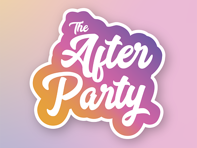 The After Party Sticker art branding design goods for sale logo sticker stickers the after party typography