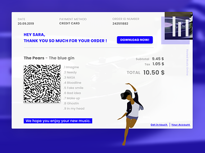 Ui Daily #017 Email Receipt e commerce ecommerce email receipt music purchase receipt ui 100day ui daily