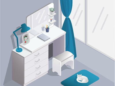 room art design digital illustration vector