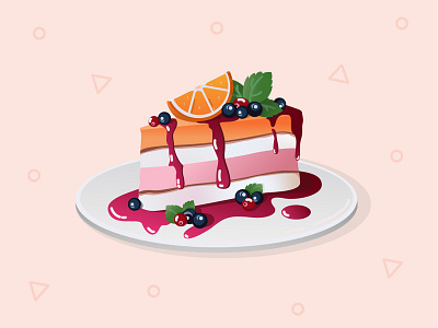 cake art design digital illustration vector