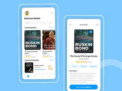 Book Reading App app application book reading app branding design reading app ui uiux user interface