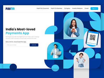 Paytm website Design branding design landing page latest design paytm redesign ui uiux user experience user interface website design