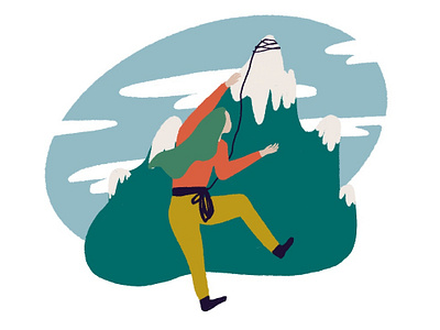 Climber design editorial illustration illustration labeldesign