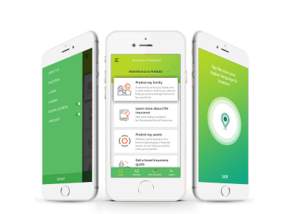 Insurance app application design graphic design mobile app ui ux