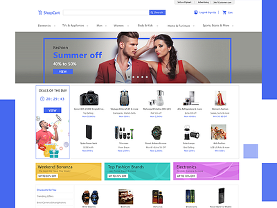 Shopcart graphic design ui design ux website design