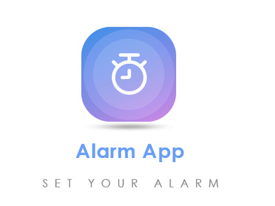 Alarm App icon app application design art work brading design graphic design icon design illustration logo mobile app ui ui design ux ux design
