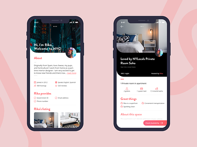 Host Profile #DailyUI airbnb dailyui host iphone x mobile ui profile profile page redesign