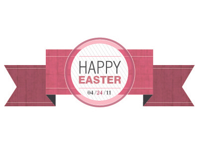 Happy Easter! banner bodoni easter happy holiday icon illustrator logo pink ribbon swiss721 texture typography