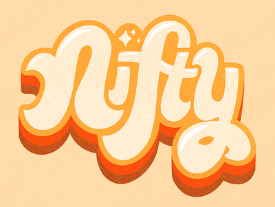 Nifty Hand Lettering 70s chunky groovy hand drawn type hand lettering illustration lettering texture type