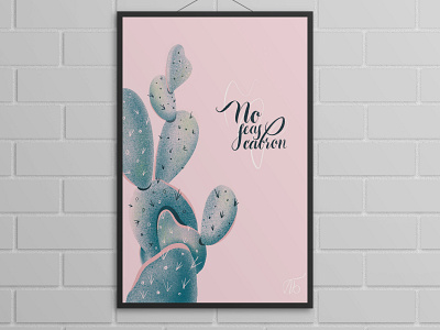 Poster No Seas Cabron branding brushpen cactus calligraphy illustration mexico poster