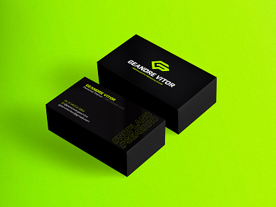 Geandre Vitor - Business Card - Personal Trainer branding business card design graphic design gym logo logobranding logotipo personal trainer