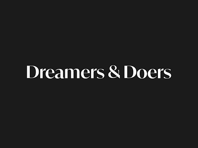 Wordmark for womxn's community, Dreamers & Doers