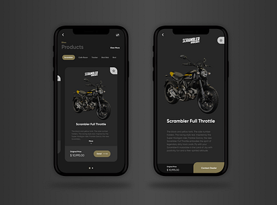 Motorbike Mobile Concept graphicdesign mobileapp motorbike ui uidesign uiux uiuxdesign uiuxdesigner