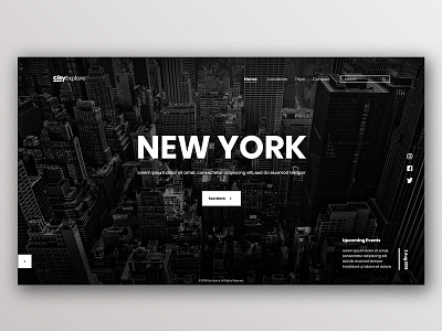 NEW YORK - Travel App landing page minimal travel ui ux design web web design