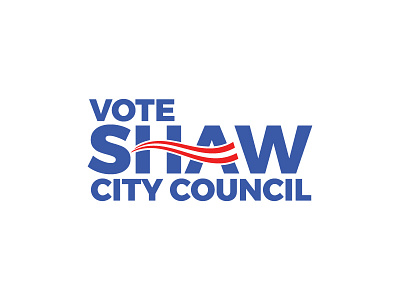 Vote Shaw City Council america candidate city council election flag vote