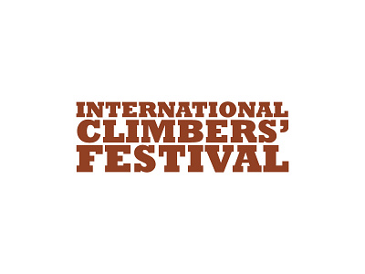 International Climbers' Festival Logotype climbers climbing festival logotype wyoming