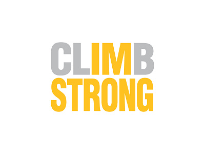 Climb Strong Logo climbing gym logo personal achievement positive strength strong