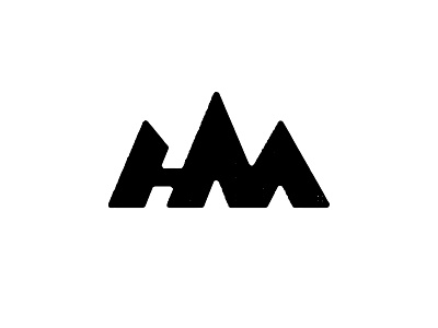 Hench Media alphabet drone film h letter logo m mountains