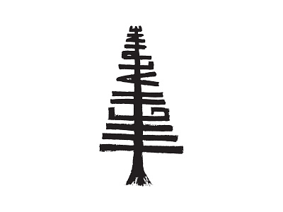 High Alpine arrow logo mountains point tree