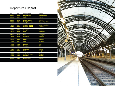 Table of Contents book europe layout spread train wayfinding