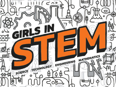 Girls in STEM Graphic for Keystone Science School