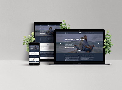 Web UI blue clean creative elegant landing page professional psd template ui uiux