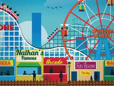New Coney Island Poster art coney illustration island new poster wip york