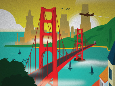 New San Francisco Poster WIP art california francisco illustration poster san vector wip