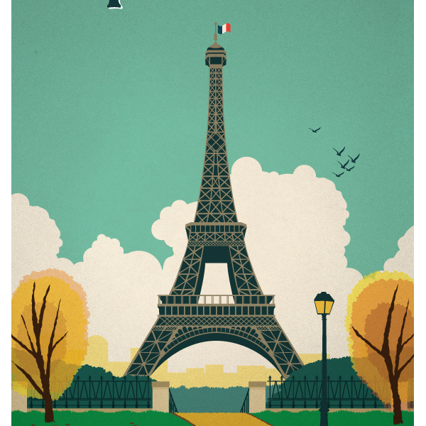 Vintage Paris Poster by Alex Asfour on Dribbble