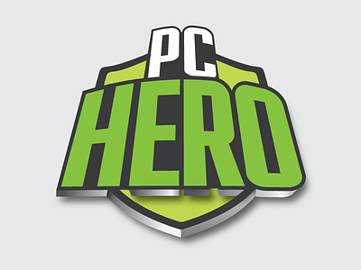 Pc Hero Logo design gradient logo promo shading