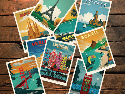 Introducing Postcards & Giveaway! america art design europe giveaway idea postcards storm travel typography vintage