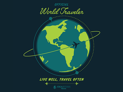 World Traveler Tee design illustration map plane shirt t shirt tee travel type vector