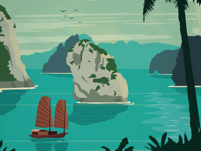 Vintage Vietnam Poster by Alex Asfour - Dribbble