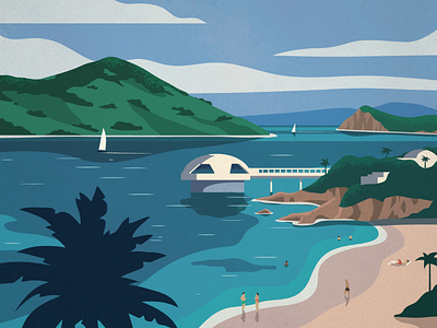 Virgin Islands Poster Series Pt 2 art design illustration landscape poster travel vector