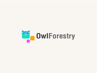 OwlForestry bird logo owl pixel pixels