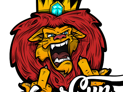 King leo Dont Care Illustration adobe character drawing king illustration illustrator leo lion vector wacom
