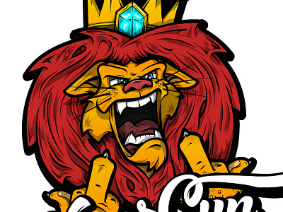 King leo Dont Care Illustration