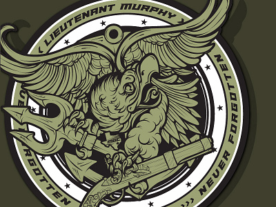 Lieutenant Murphy - Navy Seals Trident Patch illustration