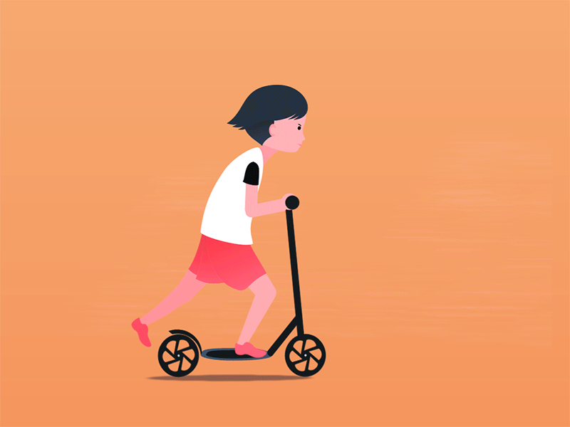 Scooter girl animation gif girl scooter