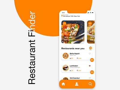 Restaurant Finder app branding colors design dribbble ui ui kits user experience user interface ux web