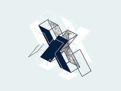 X 36daysoftype 36daysoftype07 36daysoftype2020 36daysoftypex design exploded view typography vector