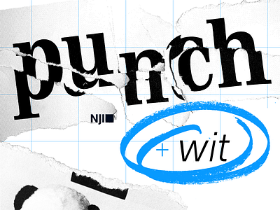 Punch + Wit bitmap blue collage design desktop grid halftone illustration panda photographer photography photoshop punchy texture typography vector wallpaper witty
