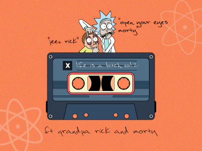 Dribble Rick design graphic illustration illustrator morty rick